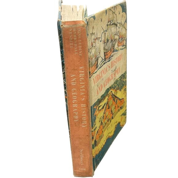 Virginia's History And Geography Hardcover Book 1957 - Picture 2 of 10